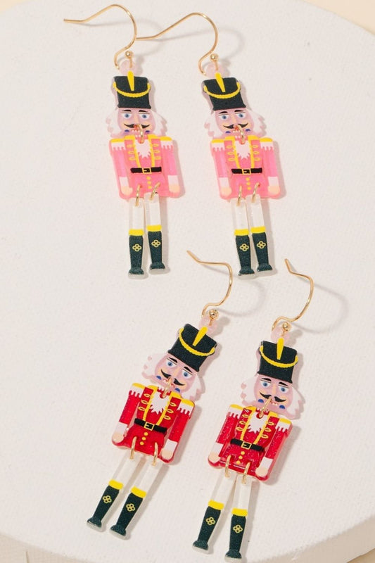 Fame Acrylic Nutcracker Dangle Earrings