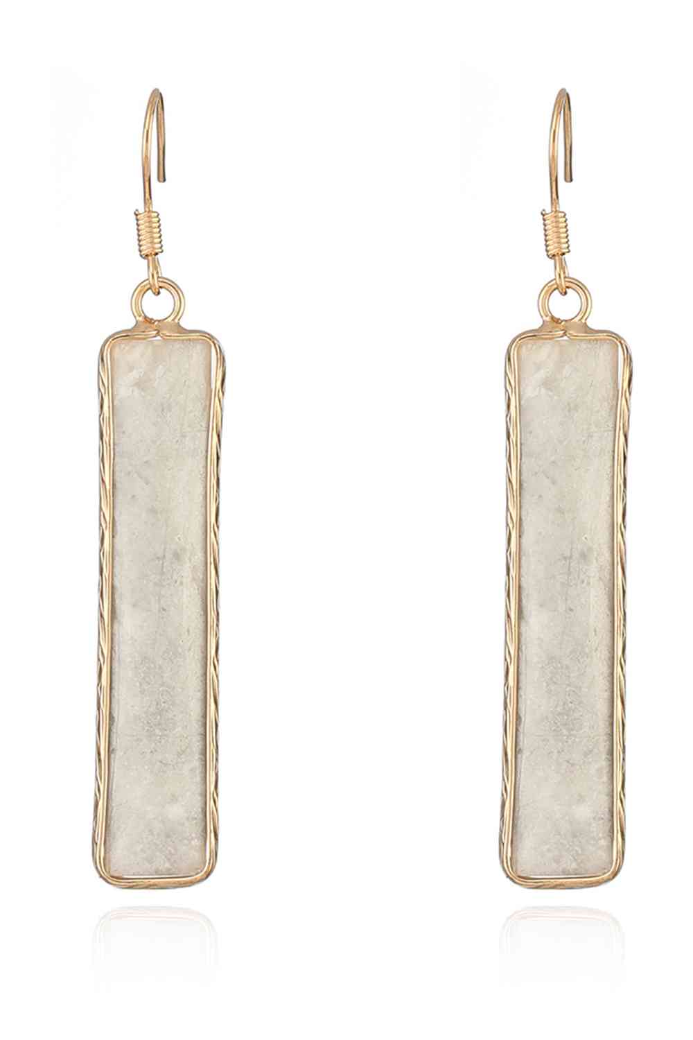 Natural Stone Drop Earrings