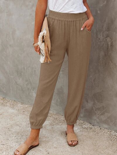 High Waist Cropped Pants