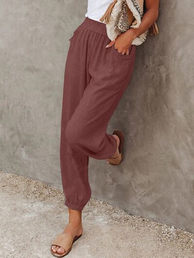 High Waist Cropped Pants